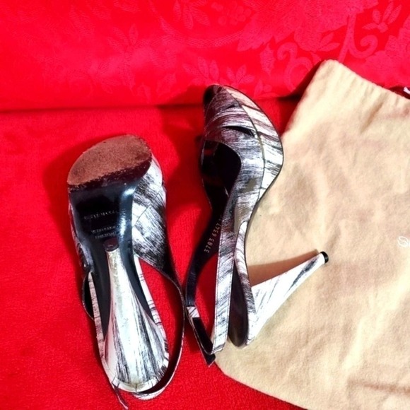 Sergio Rossi Peep Zebra Toes Heels 38 Made in Italy Dust Bag Included EUC - Picture 6 of 9